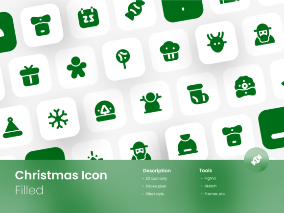 Christmas Icon Set Filled Style: Your All-in-One Festive Design Toolkit