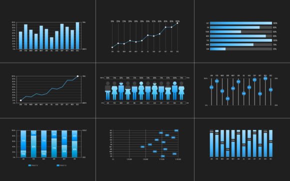 Infographic Charts .Mogrt for Premiere Pro: Your Visual Data Toolkit