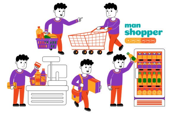 The Modern Creator’s Toolkit: Unpacking the Power of Man Shopper Vector Pack 02