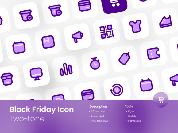 The Strategic Application of a Black Friday Icon Set Two-Tone Style