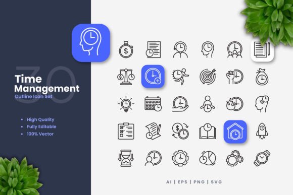 Time Management Icons: Visual Tools for Busy Modern Lives