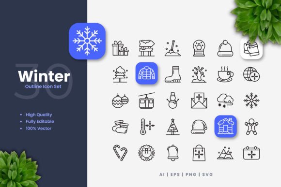 Winter Icons: A Versatile Asset for Modern Digital Design Workflows